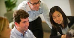 Students working alongside industry partners