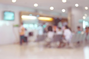 Blurred patient waiting for see doctor,abstract background