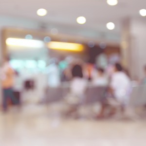 Blurred patient waiting for see doctor,abstract background