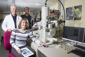 Pictured are - Dr Ray Moate (White Jacket), Abdul Saieid & Valerie Hart from 'Fine Tuning'