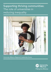 Supporting thriving communities universities reducing inequalities front cover