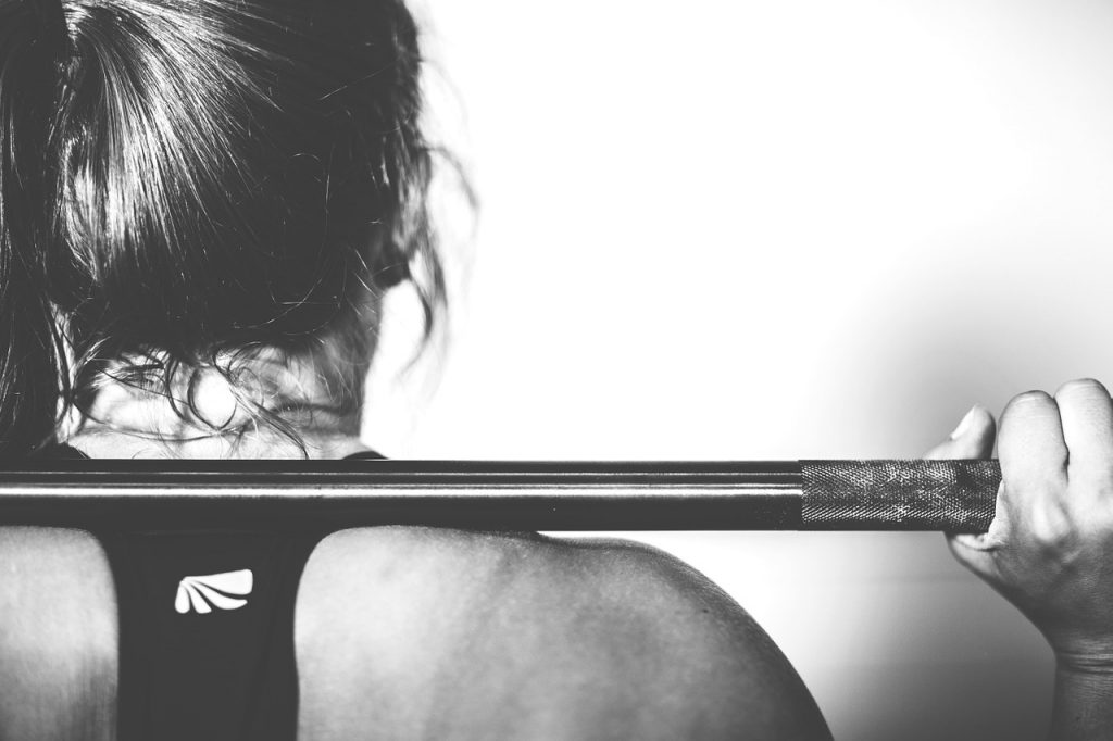 Woman lifting weights