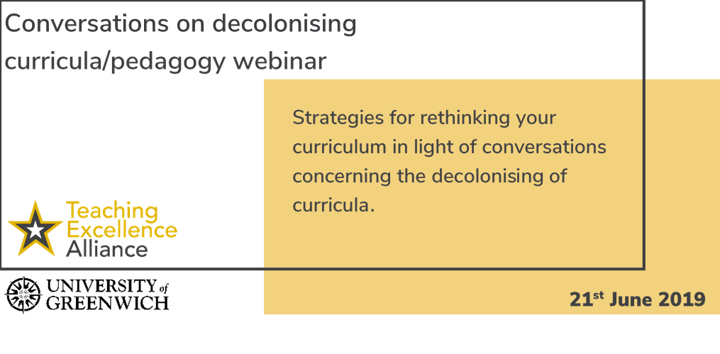 TEA decolonising the curricular webinar