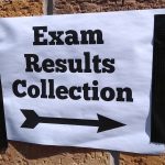 Exam Results sign