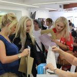 Students receiving A-Level Results