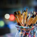 Jar of Paint Brushes