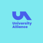 UA logo - light blue