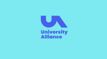 UA logo - light blue